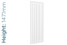 DQ-VUL-1471-VDW-TH - DQ Vulcano Vertical Double Radiator H1471mm X W200mm White DQ-VUL-1471-VDW-TH - DQ Vulcano Vertical Double Radiator H1471mm X W200mm White